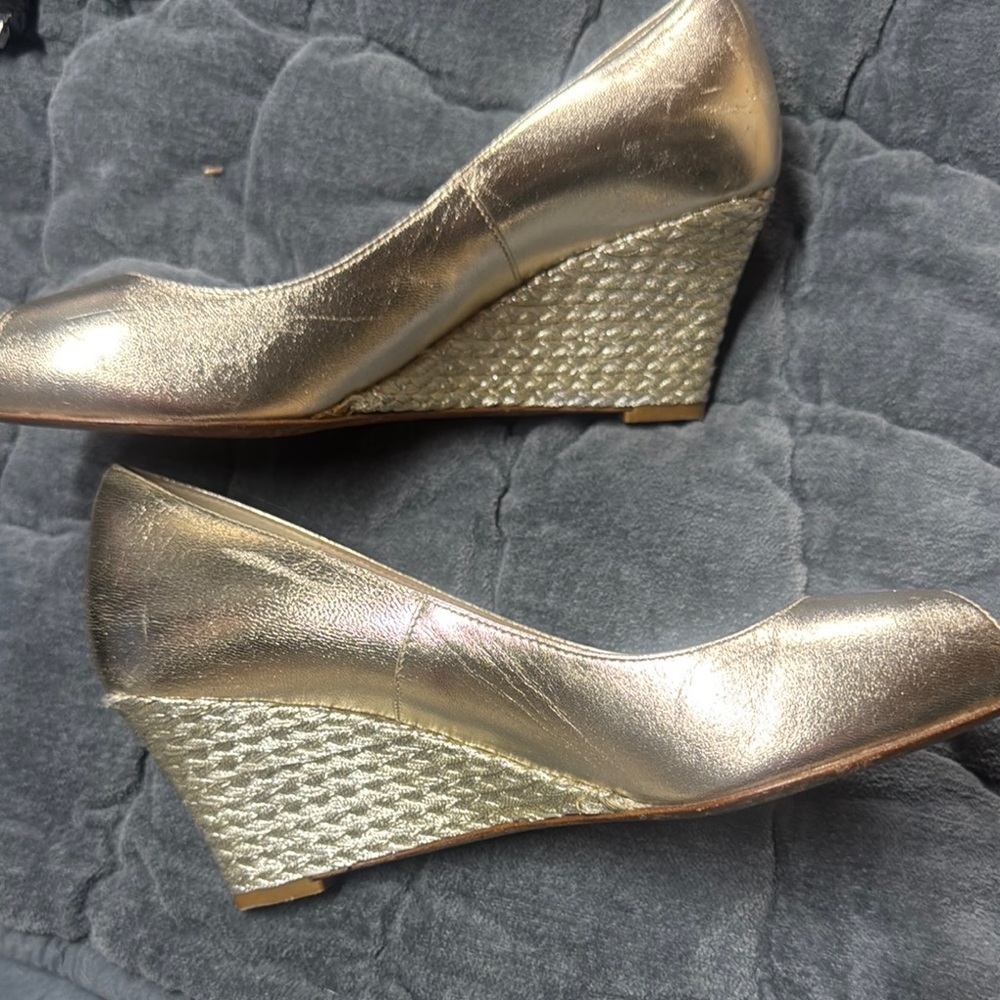 Gold Wedge Heels